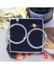 New Arrival metalowa hiperbola okrągłe kobiety Dangle kolczyki moda kobieta koreański proste kolczyki biżuteria koło