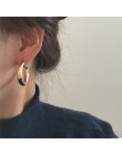 CASUAL kobiety kolczyki złoty kolor poszycia 4MM grubości kolczyki małe kółka dla kobiet dziewczyna