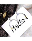 New Arrival metalowa hiperbola okrągłe kobiety Dangle kolczyki moda kobieta koreański proste kolczyki biżuteria koło