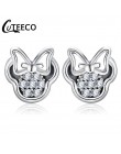 CUTEECO 2019 luksusowa cyrkonia Mickey Minnie stadniny kolczyki Crystal Fit marka kolczyki dla kobiet dzieci dziewczyny modna bi