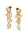 Złote kolczyki w stylu bohemy luksusowe duże okrągłe kolczyki kryształowe akrylowe handmade kobiety geometryczne frędzle modna b