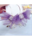 Nowa koreańska słodka dziewczyna kwiaty śliczne kolczyki fioletowe długie kolczyki wiszące dla kobiet mody biżuteria akcesoria