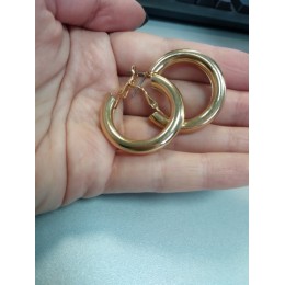 CASUAL kobiety kolczyki złoty kolor poszycia 4MM grubości kolczyki małe kółka dla kobiet dziewczyna