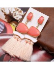 Długie wypadania dynda frędzle kolczyki w stylu Vintage kobiety Tassel kolczyki 9 kolorów Boho oświadczenie marka biżuteria kobi