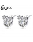 CUTEECO 2019 luksusowa cyrkonia Mickey Minnie stadniny kolczyki Crystal Fit marka kolczyki dla kobiet dzieci dziewczyny modna bi