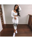 NewAsia Sexy Two Piece Set V-neck Long Sleeve Crop Top Long Skirt Set Party Clothing Sets Outfit Women Two Piece Outfits 2020