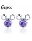 CUTEECO 2019 luksusowa cyrkonia Mickey Minnie stadniny kolczyki Crystal Fit marka kolczyki dla kobiet dzieci dziewczyny modna bi