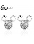 CUTEECO 2019 luksusowa cyrkonia Mickey Minnie stadniny kolczyki Crystal Fit marka kolczyki dla kobiet dzieci dziewczyny modna bi