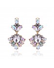 17 kolorów Vintage Antique złoty przezroczysty Rhinestone kolczyki dla kobiet Bijoux Brincos prezent bożonarodzeniowy dla kobiet