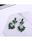 17 kolorów Vintage Antique złoty przezroczysty Rhinestone kolczyki dla kobiet Bijoux Brincos prezent bożonarodzeniowy dla kobiet