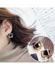 Nowy projekt gorąca sprzedaż moda biżuteria proste czarne kryształowe kolczyki metalowe aretes de mujer modernos 2019