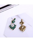 17 kolorów Vintage Antique złoty przezroczysty Rhinestone kolczyki dla kobiet Bijoux Brincos prezent bożonarodzeniowy dla kobiet