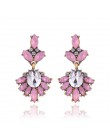 17 kolorów Vintage Antique złoty przezroczysty Rhinestone kolczyki dla kobiet Bijoux Brincos prezent bożonarodzeniowy dla kobiet