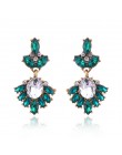 17 kolorów Vintage Antique złoty przezroczysty Rhinestone kolczyki dla kobiet Bijoux Brincos prezent bożonarodzeniowy dla kobiet