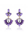 17 kolorów Vintage Antique złoty przezroczysty Rhinestone kolczyki dla kobiet Bijoux Brincos prezent bożonarodzeniowy dla kobiet