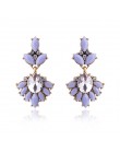 17 kolorów Vintage Antique złoty przezroczysty Rhinestone kolczyki dla kobiet Bijoux Brincos prezent bożonarodzeniowy dla kobiet