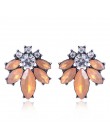 17 kolorów Vintage Antique złoty przezroczysty Rhinestone kolczyki dla kobiet Bijoux Brincos prezent bożonarodzeniowy dla kobiet