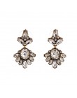 17 kolorów Vintage Antique złoty przezroczysty Rhinestone kolczyki dla kobiet Bijoux Brincos prezent bożonarodzeniowy dla kobiet