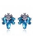 17 kolorów Vintage Antique złoty przezroczysty Rhinestone kolczyki dla kobiet Bijoux Brincos prezent bożonarodzeniowy dla kobiet