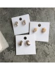 MENGJIQIAO Vintage japonia koreański koło kolorowe kryształowe kolczyki moda imitacja perły Boucle D'oreille biżuteria dziewczęc