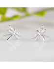 100% 925 Sterling Silver zapobiec alergii Dragonfly stadniny kolczyki dla kobiet dziewczyn biżuteria Pendientes