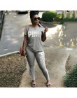 RAISEVERN różowy list drukuj dresy damski zestaw dwuczęściowy wiosenna ulica t-shirt topy i zestaw do joggingu hotelu na co dzie