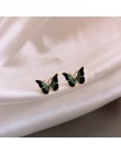 MENGJIQIAO nowy koreański elegancki śliczny motyl stadniny kolczyki dla kobiet dziewczyn Simeple piękny Boucle D'oreille prezent