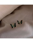 MENGJIQIAO nowy koreański elegancki śliczny motyl stadniny kolczyki dla kobiet dziewczyn Simeple piękny Boucle D'oreille prezent