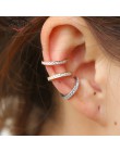 1 szt. Europejskie i amerykańskie 925 Sterling Silver nausznice dla kobiet geometryczne złote srebrne klipsy bez przekłuwania