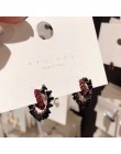 MENGJIQIAO Vintage japonia koreański koło kolorowe kryształowe kolczyki moda imitacja perły Boucle D'oreille biżuteria dziewczęc