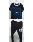 RAISEVERN różowy list drukuj dresy damski zestaw dwuczęściowy wiosenna ulica t-shirt topy i zestaw do joggingu hotelu na co dzie
