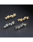 Księżyc gwiazda ucho Climber Tiny Star Moon stadniny kolczyki dla kobiet codziennie nastolatek dzień matki niebiański prezent ur