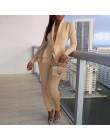 Plus rozmiar biurowa, damska Blue Pink 2 dwuczęściowy zestaw topy i spodnie elegancka kobieta Casual Business dopasowany garnitu