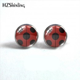 2019 New Arrival biedronka owad ze stali nierdzewnej pozłacane kolczyki biżuteria śliczne biedronka stadniny kolczyki ręcznie bi
