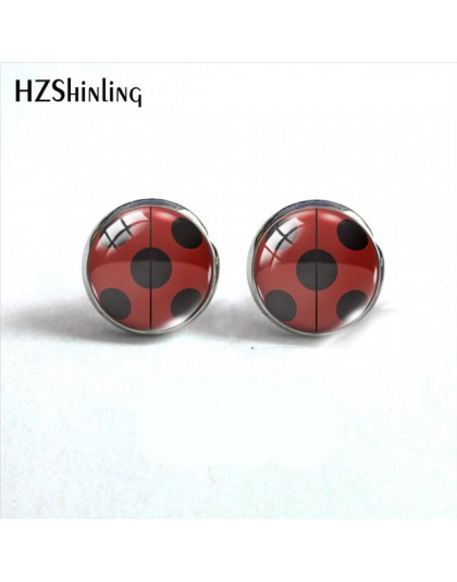 2019 New Arrival biedronka owad ze stali nierdzewnej pozłacane kolczyki biżuteria śliczne biedronka stadniny kolczyki ręcznie bi