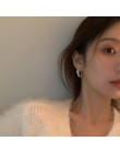 MENGJIQIAO koreański nowy Handmade elegancka perła kryształ śliczne kolczyki Hoop dla kobiet studenci koło Boucle d'oreille biżu