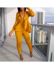 Plus rozmiar biurowa, damska Blue Pink 2 dwuczęściowy zestaw topy i spodnie elegancka kobieta Casual Business dopasowany garnitu
