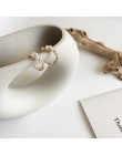 MENGJIQIAO koreański nowy Handmade elegancka perła kryształ śliczne kolczyki Hoop dla kobiet studenci koło Boucle d'oreille biżu