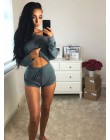 Nowe letnie 5 kolorów zestawy dla kobiet przycięte topy zestaw szortów 2 sztuk kobiet dres bawełna mieszanka t-shirty szorty