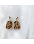 Moda okrągłe Leopard kolczyki kobiety śliczne kolorowe futro złoty kolorowy wisiorek dynda kolczyki dla kobiet oświadczenie biżu