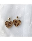 Moda okrągłe Leopard kolczyki kobiety śliczne kolorowe futro złoty kolorowy wisiorek dynda kolczyki dla kobiet oświadczenie biżu