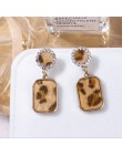 Moda okrągłe Leopard kolczyki kobiety śliczne kolorowe futro złoty kolorowy wisiorek dynda kolczyki dla kobiet oświadczenie biżu