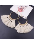 3 warstwowe artystyczne z frędzlami luksusowe modne kolczyki z frędzlem Boho indyjska biżuteria kolczyki Boho valentine kolczyki