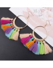 3 warstwowe artystyczne z frędzlami luksusowe modne kolczyki z frędzlem Boho indyjska biżuteria kolczyki Boho valentine kolczyki