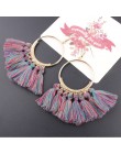 3 warstwowe artystyczne z frędzlami luksusowe modne kolczyki z frędzlem Boho indyjska biżuteria kolczyki Boho valentine kolczyki