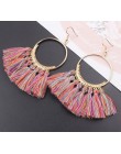 3 warstwowe artystyczne z frędzlami luksusowe modne kolczyki z frędzlem Boho indyjska biżuteria kolczyki Boho valentine kolczyki