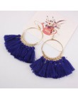 3 warstwowe artystyczne z frędzlami luksusowe modne kolczyki z frędzlem Boho indyjska biżuteria kolczyki Boho valentine kolczyki