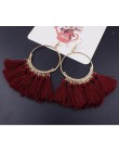 3 warstwowe artystyczne z frędzlami luksusowe modne kolczyki z frędzlem Boho indyjska biżuteria kolczyki Boho valentine kolczyki
