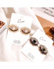 Wzór europejski Vintage kształt oka stadniny kolczyki dla kobiet moda osobowość Rhinestone Oorbellen Femme modne kolczyki biżute