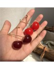 MENGJIQIAO 2019 nowa japonia koreański Cherry Shaped spadek kolczyki dla kobiet słodkie dziewczyny śliczne Brincos Line Pendient